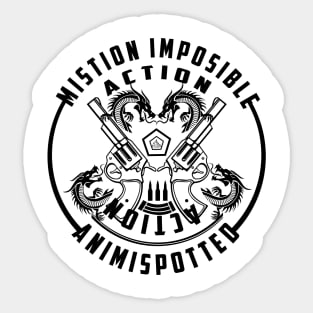 vintage t-shirts design | mission impossible action quality Sticker